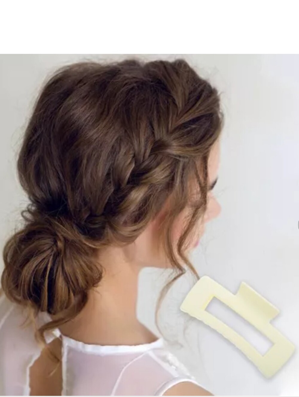 Matte Hair Claw Clip for Unisex - Stylish Grip Rectangle Frosted Hair Clip